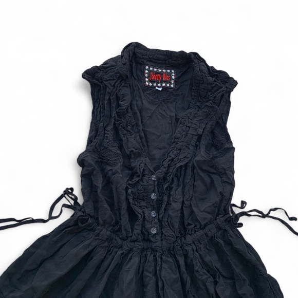 Rare Y2K Johnny Was Boho Butterfly Swiss Dot Embroidered Sheer Midi Dress - Picture 4 of 11